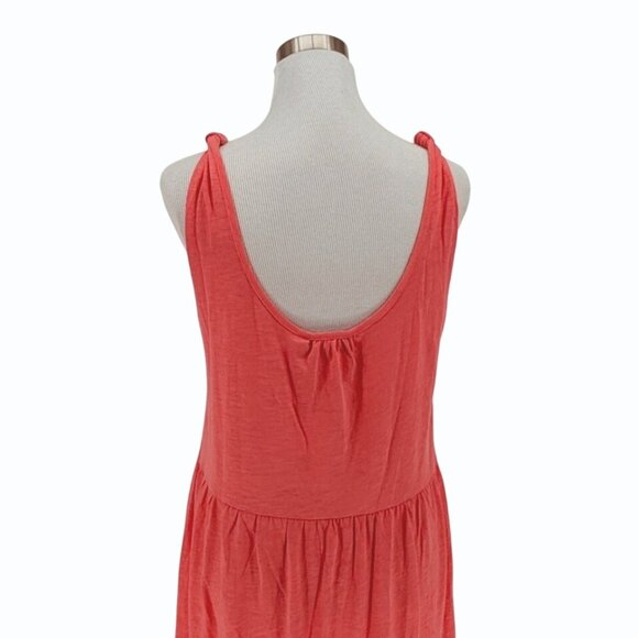 Ichi Iholivet Calypso Coral Dress Womens S Tiered Sleevelss Midi Sustainable - Picture 5 of 10